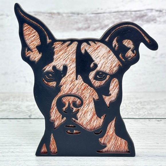 Bone and Bloom Other - Pitbull Dog Handmade Night Light Wall Plug In Handcrafted Staffordshire